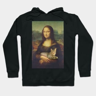 Mona Lisa with a cat Hoodie